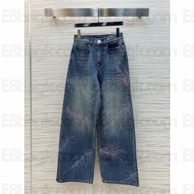 CHANEL Blue & Multicolor Embroidered Denim P79435 2025