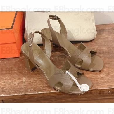 HERMES Eternité 80 sandal in calfskin brown 2025