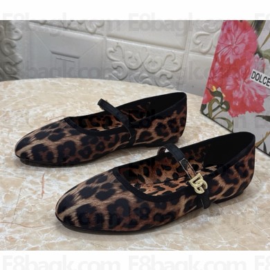 Dolce & Gabbana Printed velvet ballet flats Leopard print 2025