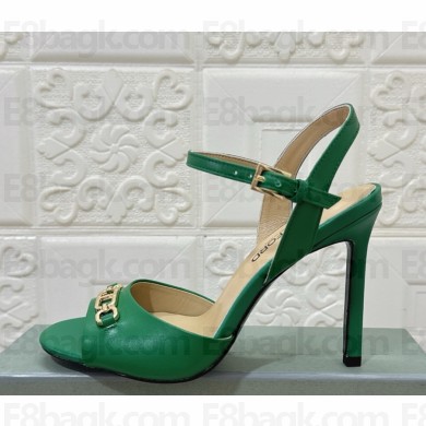 TOM FORD Whitney calf leather sandals green heel 10.5cm 2025