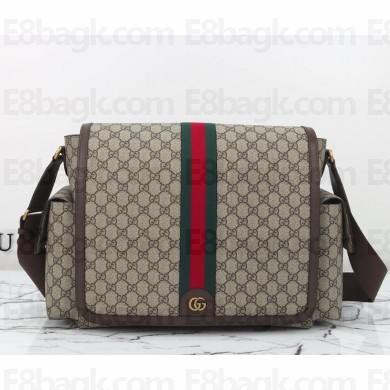 gucci Large GG diaper bag 819287 Beige and dark brown GG Supreme canvas 2024