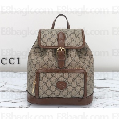 gucci ophidia backpack in Beige and dark brown GG Supreme canvas 674147 2024