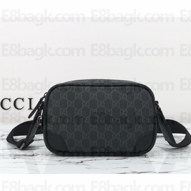 Gucci GG Emblem embossed super mini bag 821216 black new GG Monogram coated fabric 2024 