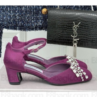 Jimmy Choo  45mm crystal-embellished pumps purple 2025