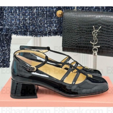 Miu Miu Patent calfskin Mary Janes black 2025