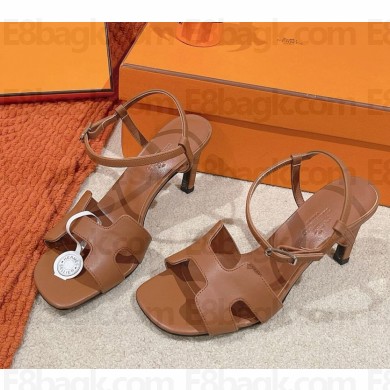 Hermes women's Heden 80 sandals in leather 14-2024