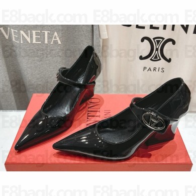 Valentino Garavani  patent pumps black calf leather heel 8cm 2025