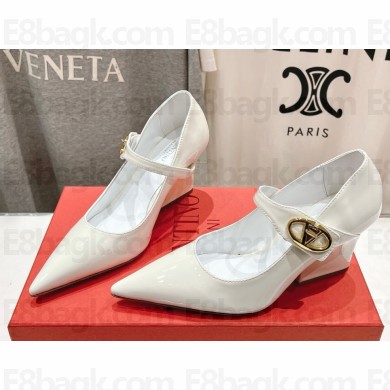 Valentino Garavani  patent pumps white calf leather heel 8cm 2025