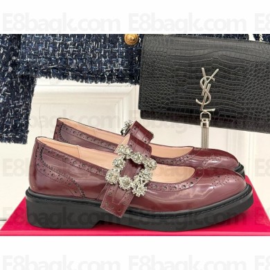 ROGER VIVIER Viv Rangers Flower Leather Loafers burgundy 2025