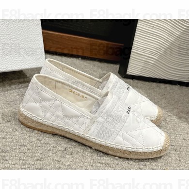 Dior Granville Espadrille White Quilted Cannage Calfskin 2025