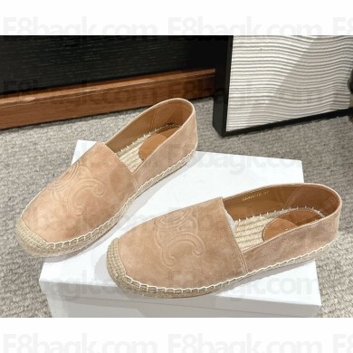 CELINE HOMME  Logo-Debossed Suede Espadrilles beige 2025