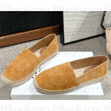 CELINE HOMME  Logo-Debossed Suede Espadrilles brown 2025