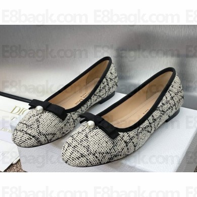 Dior D-Ramour Ballet Flats in Multicolor Embroidered Cotton 2025