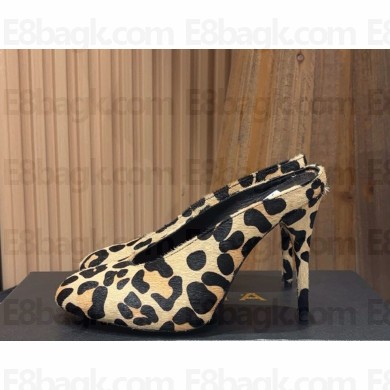 Alaïa Décolleté 105 suede horsehair high-heeled slippers leopard 2025