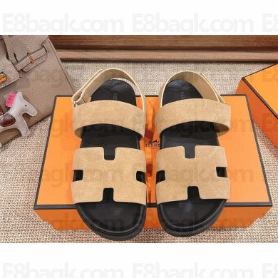 Hermes women/men Genius sandal in suede goatskin 02  2024