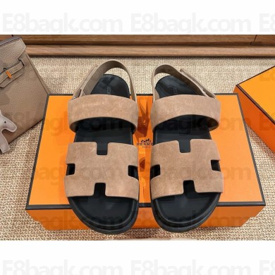 Hermes women/men Genius sandal in suede goatskin 06 2024