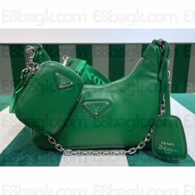 Prada Re-Edition 2005 Padded nappa-leather shoulder bag 1BH204 Green 2023