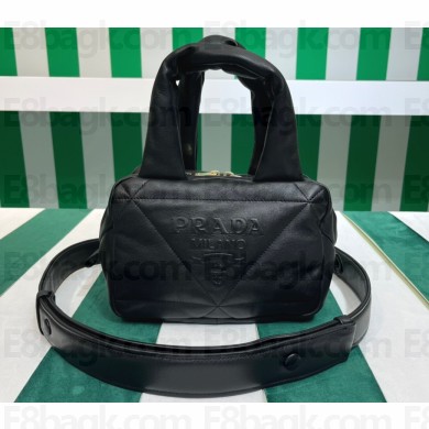 Prada Leather Handbag 1BB083 Black 2023
