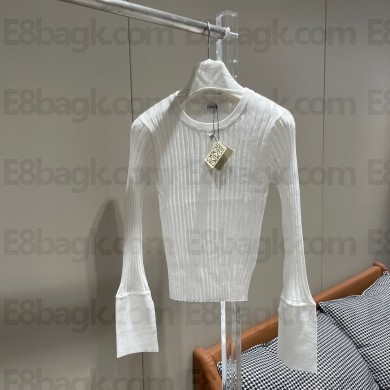 loewe Long sleeve top in viscose WHITE 2023