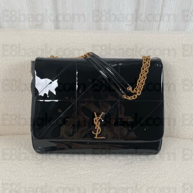 Saint Laurent large jamie 4.3 bag in patent effect fabric black(original quality)