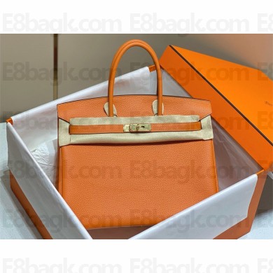 Hermes Birkin 35 Bag orange In togo Leather With gold hardware 2025