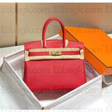 Hermes Birkin 35 Bag red  In togo Leather With gold hardware 2025
