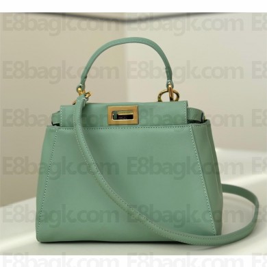 Fendi Peekaboo Iconic Mini Bag in Nappa Leather apple green 2025