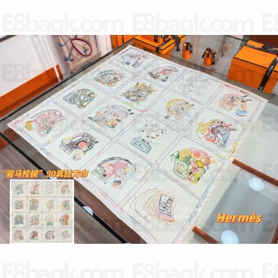 Hermes Scarf 90x90cm Top Quality 81 2023