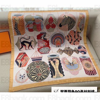 Hermes Scarf 90x90cm Top Quality 101 2023