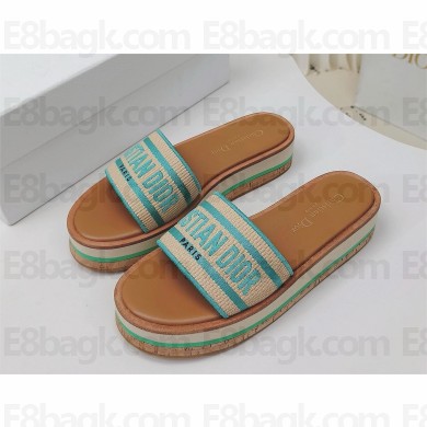DIOR Dioriviera Dway Platform Slide GREEN 2024