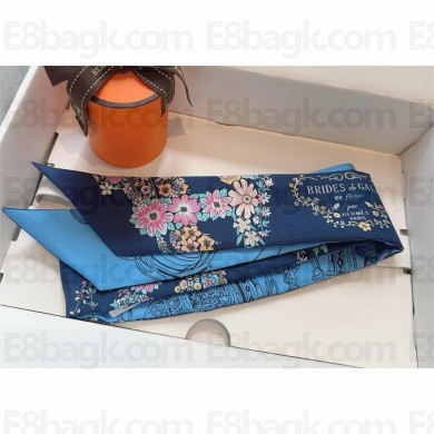 Hermes Twilly Silk Scarf 5x86cm 250304 08 2025