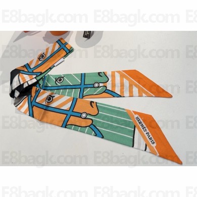 Hermes Twilly Silk Scarf 5x86cm 250304 02 2025