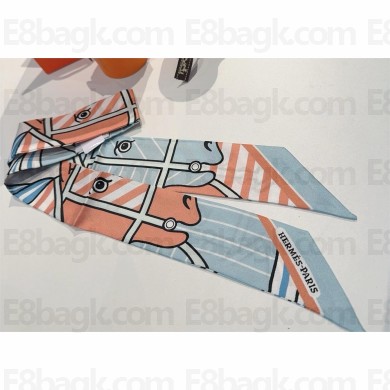 Hermes Twilly Silk Scarf 5x86cm 250304 03 2025