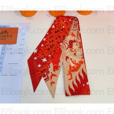 Hermes Twilly Silk Scarf 5x86cm 250304 17 2025