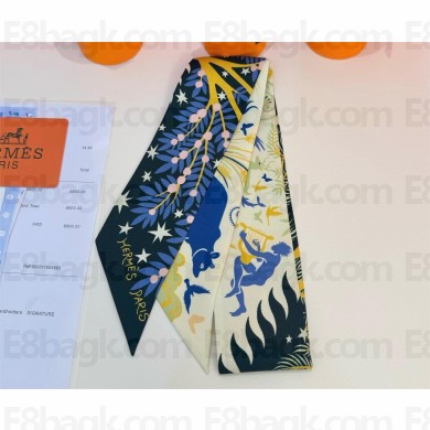 Hermes Twilly Silk Scarf 5x86cm 250304 19 2025
