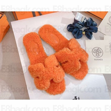 Hermes Oran Sandal  Woolskin orange 2024