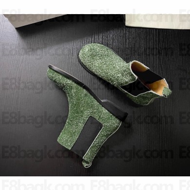 Loewe Campo Chelsea boot in brushed suede green 2024