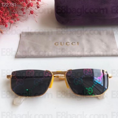 gucci Rectangular metal sunglasses 596035