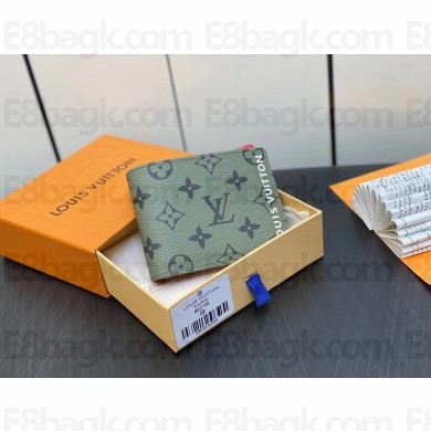 louis vuitton slender wallet M82798 green 2023
