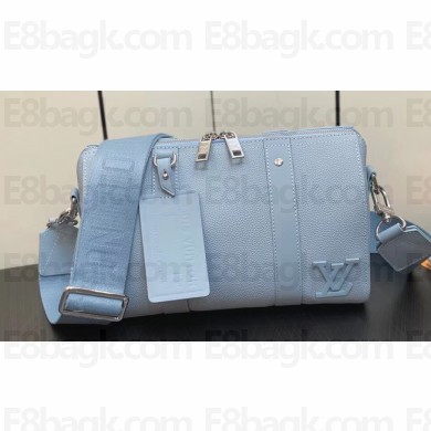 Louis Vuitton Cowhide leather City Keepall Bag M23725 Cloud Blue 2023