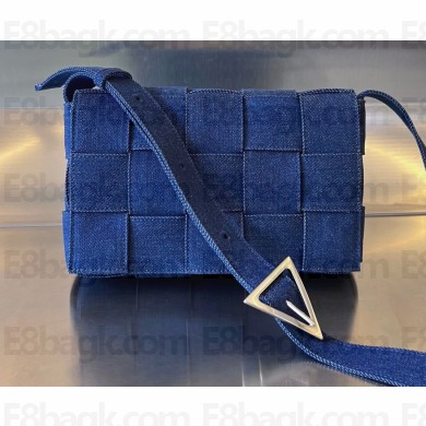 Bottega Veneta denim Intreccio Cassette cross-body bag 744020