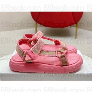 DIOR Dioriviera D-Wave Sandal in pink Technical Fabric 2024
