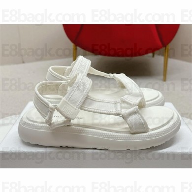 DIOR Dioriviera D-Wave Sandal in white Technical Fabric 2024