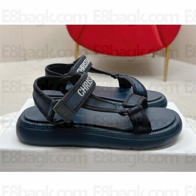 DIOR Dioriviera D-Wave Sandal in Deep Blue Technical Fabric 2024