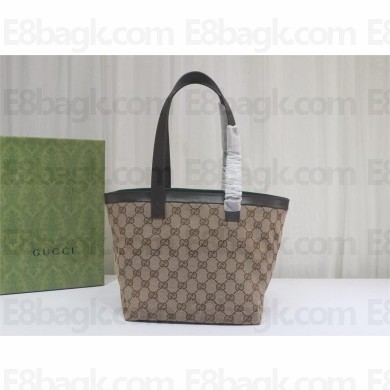 GUCCI Beige and ebony Original GG canvas Totissima small tote bag 2024