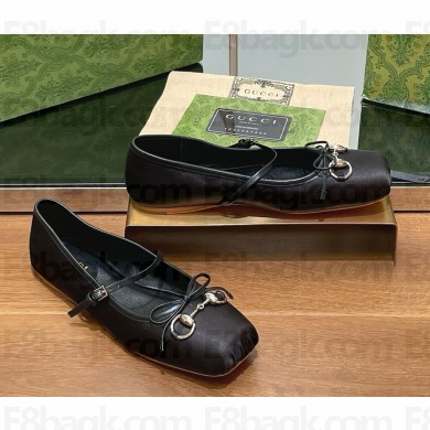 Gucci Women's Horsebit ballet flat black leather 1118-2024