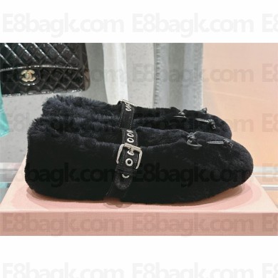 Miu Miu Shearling ballerinas 5F272E black 2024