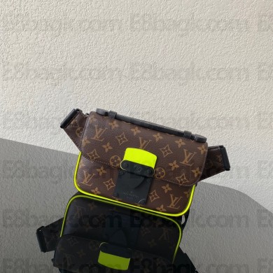 louis vuittton Monogram Macassar canvas S LOCK SLING BAG M45864 jaune fluo