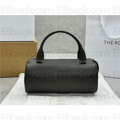 THE ROW EDITH TOTE BAG IN GRAINED LEATHER DARK GRAY 2025