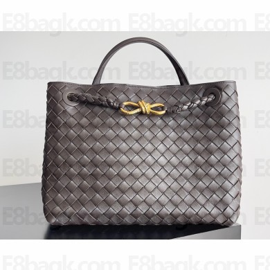 Bottega Veneta Intrecciato leather Medium Andiamo top handle Bag Coffee